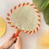 Винтажный Летний Охлаждающий Вентилятор Этнический стиль Соломенные Плетеные Веера Портативный Соломенный Плетеный Вручную Веер Пляж