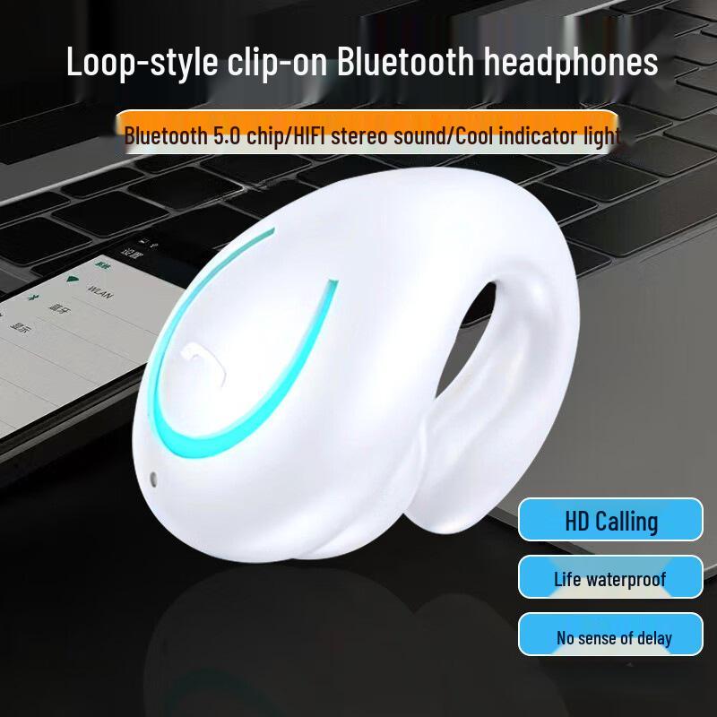 YX08 Clip-on Bluetooth Earbuds: High-Quality Sound, Noise Reduction, Ultra-Long Battery Life, Non-In-Ear Design