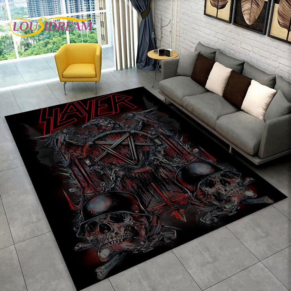 Slayer Heavy Metal Band Музыкальный коврик, коврик для дома, гостиной, спальни, дивана, коврик для двери, детский игровой нескользящий напольный коврик