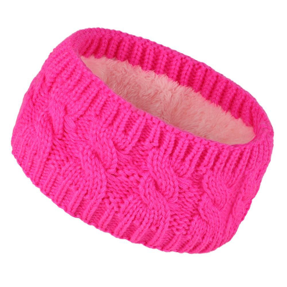 Женская зимняя бархатная вязаная повязка на голову: Теплые спортивные наушники из крученой шерсти для Европы и Америки
