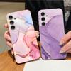 Цветной чехол для телефона с мраморным узором для Samsung Galaxy S26 S25 S24 S23 Ultra S22 Plus S25 FE Edge, мягкий ТПУ, покрытие с текстурой кожи