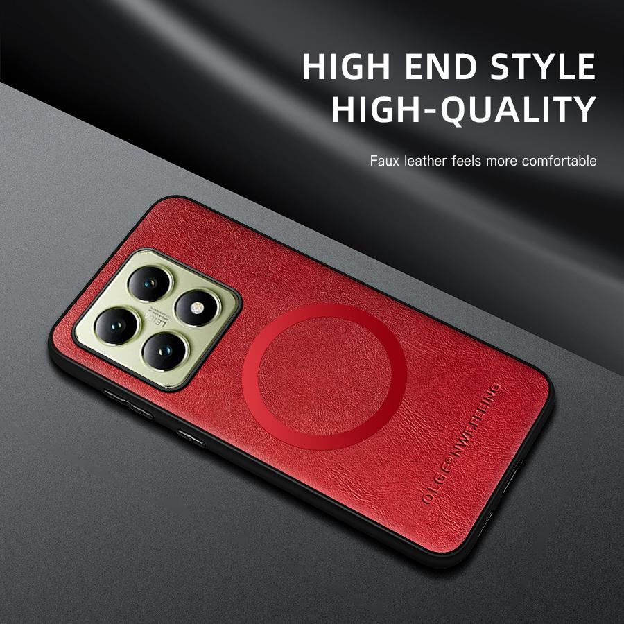 Магнитный Беспроводной Зарядный Кожаный Чехол для Motorola Signature Edge 70 Ultra 60 Pro Fusion G86/06 Power для Magsafe Чехол для Телефона