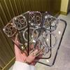 Роскошный силиконовый мягкий чехол для телефона с магнитной зарядкой и бриллиантами для IPhone 15 14 13 12 Pro Max Plus 11, прозрачный противоударный чехол