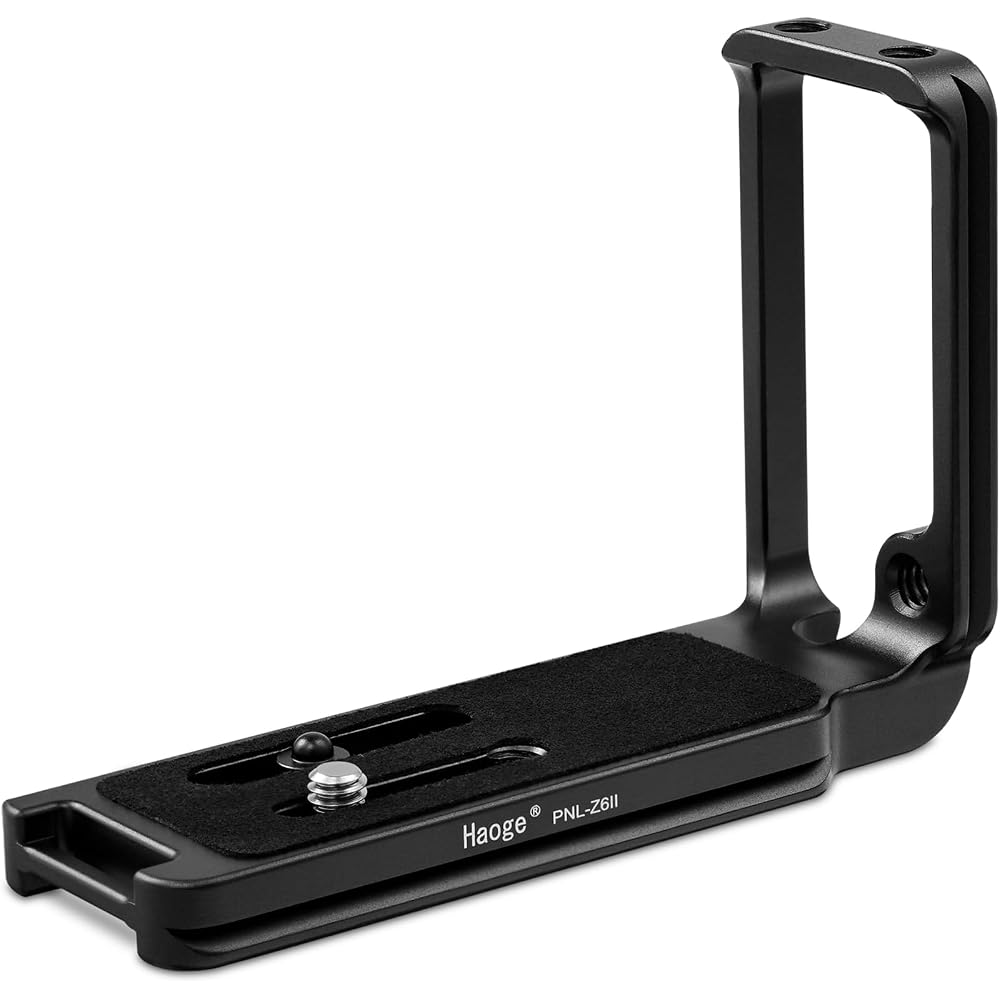 Haoge PNL-Z6II L-Bracket for Nikon Z5, Z6, Z7, Z6II, Z7II Cameras - Arca-Style Compatible Quick Release Plate - Black