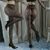Fashion New Female Vintage Jacquard Pantyhose Retro Leopard Print Tights Sexy Lingerie Fishnet Stockings Long Socks Women Girls