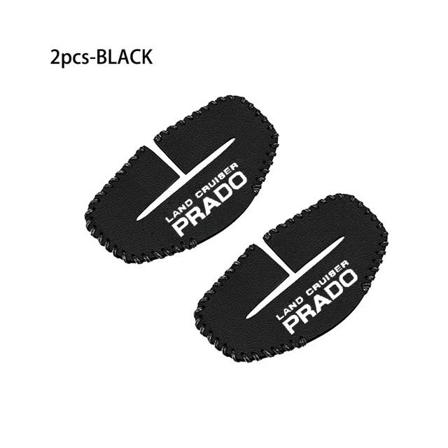 2pcs Car Seat Belt Buckle Cover Leather Protector Anti-collision Case For Land Cruiser Prado 150