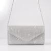 1PC Women Envelope Evening Bag Glitter Ladies Chain Shoulder Bags Shiny Silver Long Purse Female Wedding Party Clutches Mini Handbag