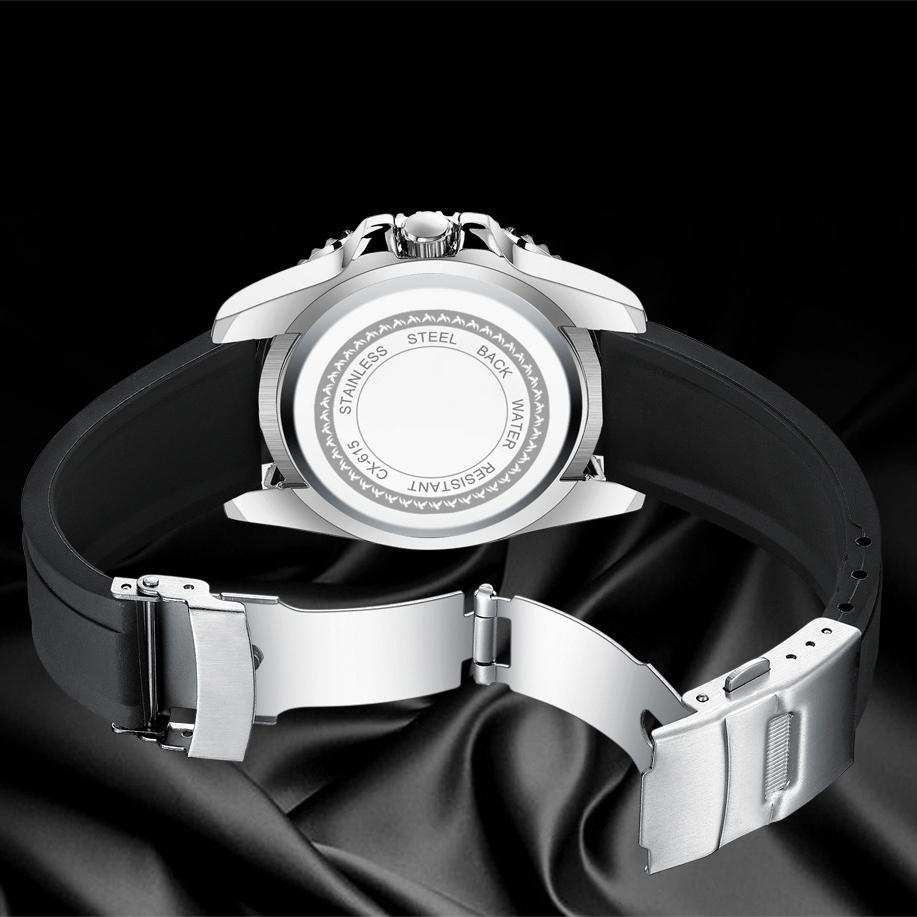 Модные Роскошные Мужские Кварцевые Часы из Нержавеющей Стали с Датой Мужские Часы Водонепроницаемые Светящиеся Деловые Повседневные Мужские Часы Reloj