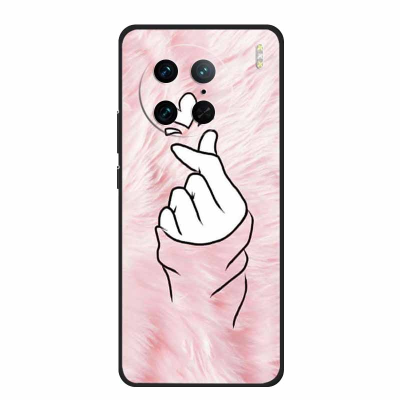 For Vivo X90 Pro 5G Case X 90 Pro+ Lovely Silicone Soft Back Cover Painted Cat Case For Vivo X90 Pro Plus Phone Case Cover Coque