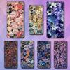 Художественный чехол с рисунком цветов для Samsung S21, S20, S10, Plus, S9, S22, S25, Ultra, S24, S23, FE, Lite, Мягкий силикон, Черный