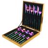 16pcHigh Grade Luxury Rainbow Dinnerware Set Fork Knife Spoon Black Cutlery Set Stainless Steel Flatware Set With Gift Box Hotel