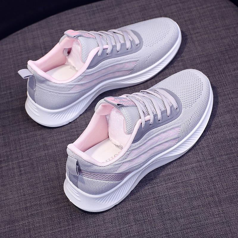 Flying Woven Women's Shoes 2025 Spring and Summer New Foreign Trade Casual Soft Sole Lightweight Mother Travel Shoes Breathable Sports Shoes