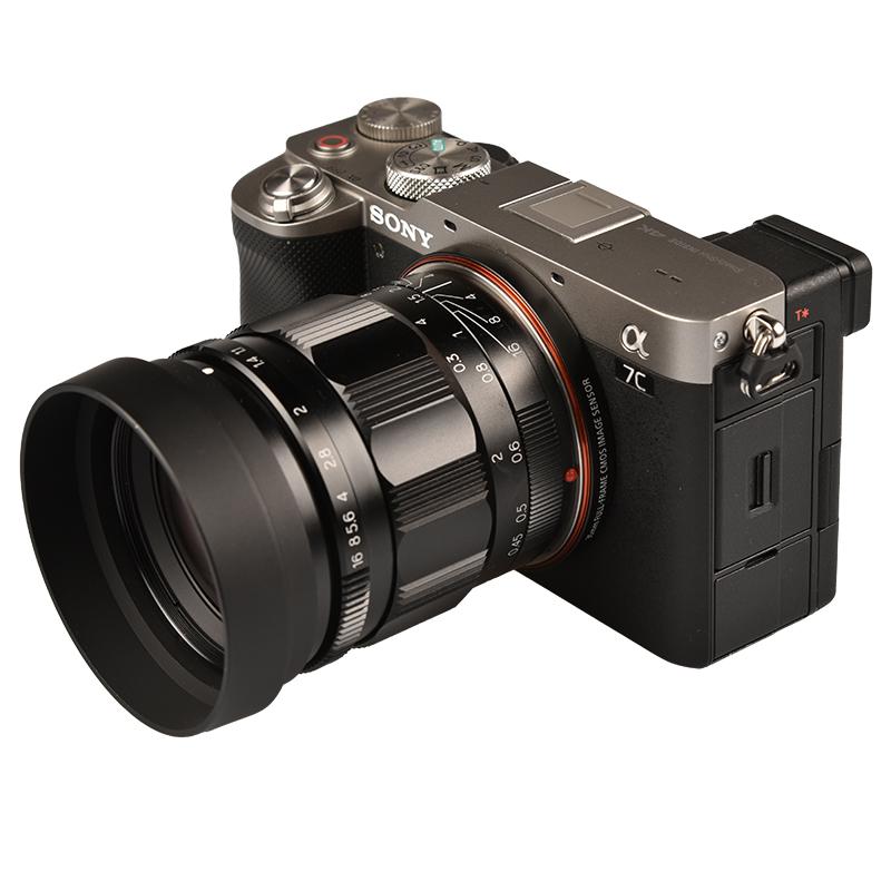 Vlogmagic 50mm F1.1 Объектив с фиксированным фокусным расстоянием и большой диафрагмой с ручной фокусировкой, бленда для полнокадровых беззеркальных камер Sony E Canon RF Nikon Z Mount