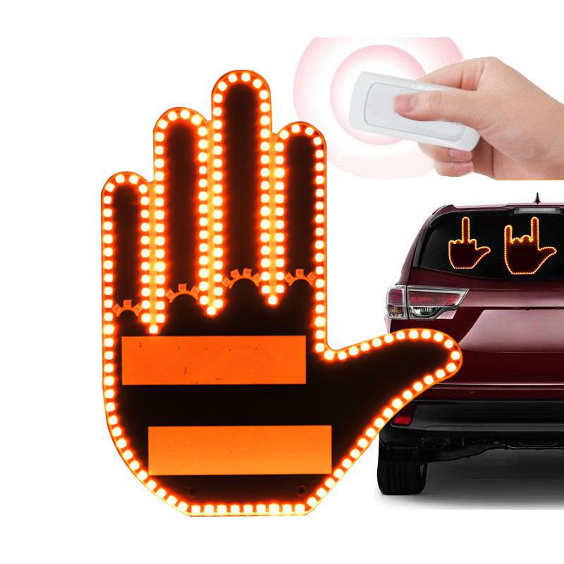 Светодиодный фарный фонарь Cross-Border Car Expression: Предупреждение в виде смайла и жеста для задних окон
