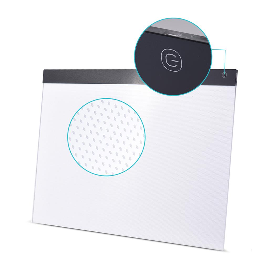 A2 Large Ultra Thin LED Light Pad Box Painting Tracing Panel Copyboard Stepless Adjustable Brightness USB Powered for