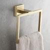 Nickel 304 Stainless Steel Bathroom Towel Ring Square Bathroom Hanging Ring Wall-mounted Towel Hanger Bathroom Accessories