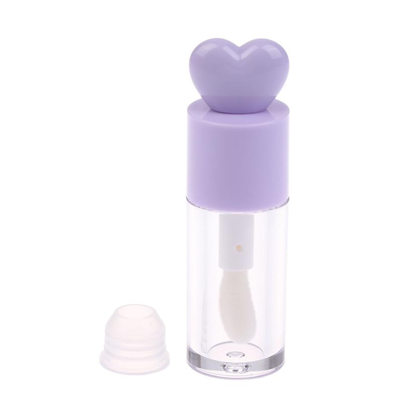 Transparent 4ml Lip Gloss Tube Matte Thick Rod Large Brush Head Empty Bottle Lips Glaze Container Makeup Packaging Material