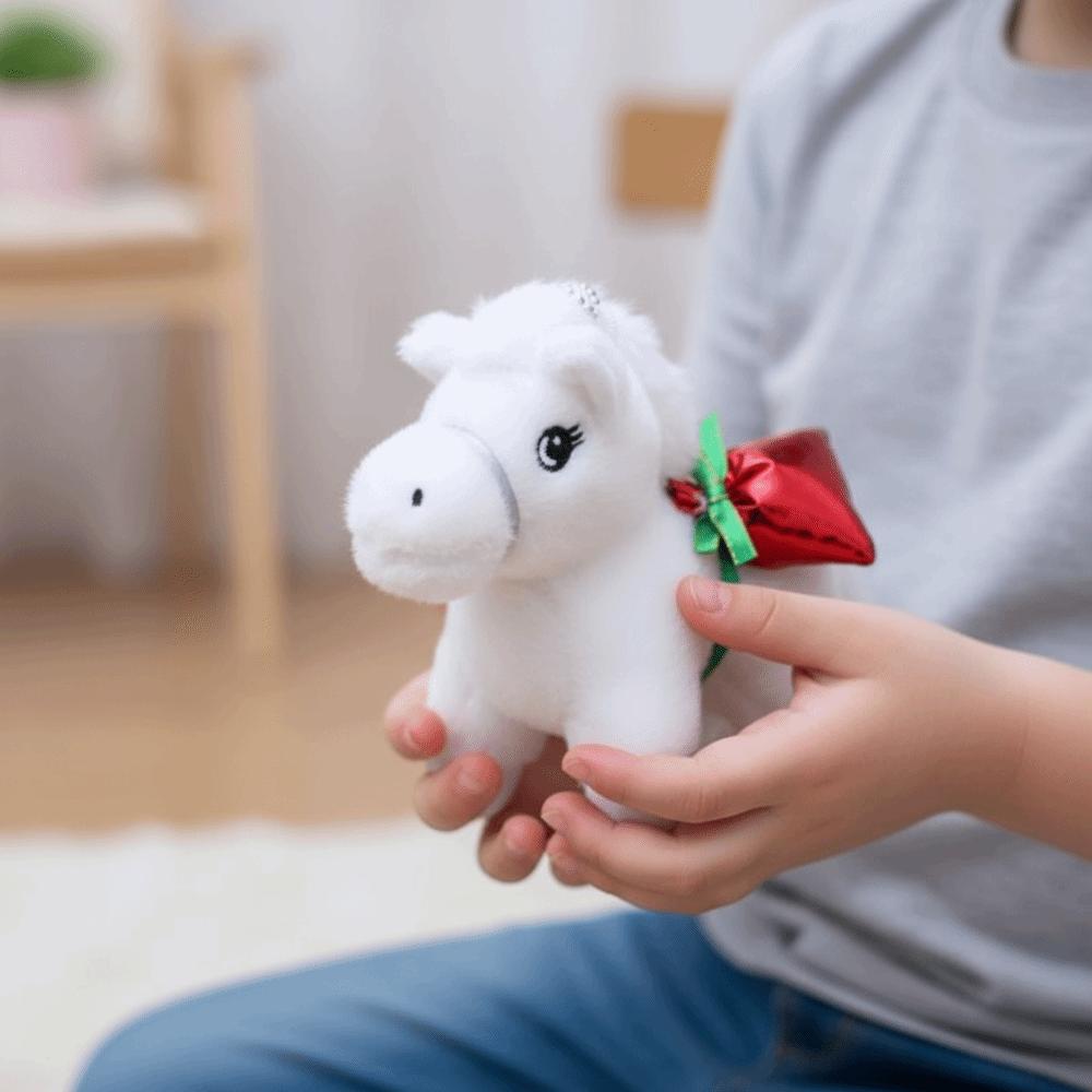 PP Cotton Vintage Pony Plush Keychain Chinese Style Chinese Horse Plush Keyring Birthday Gift
