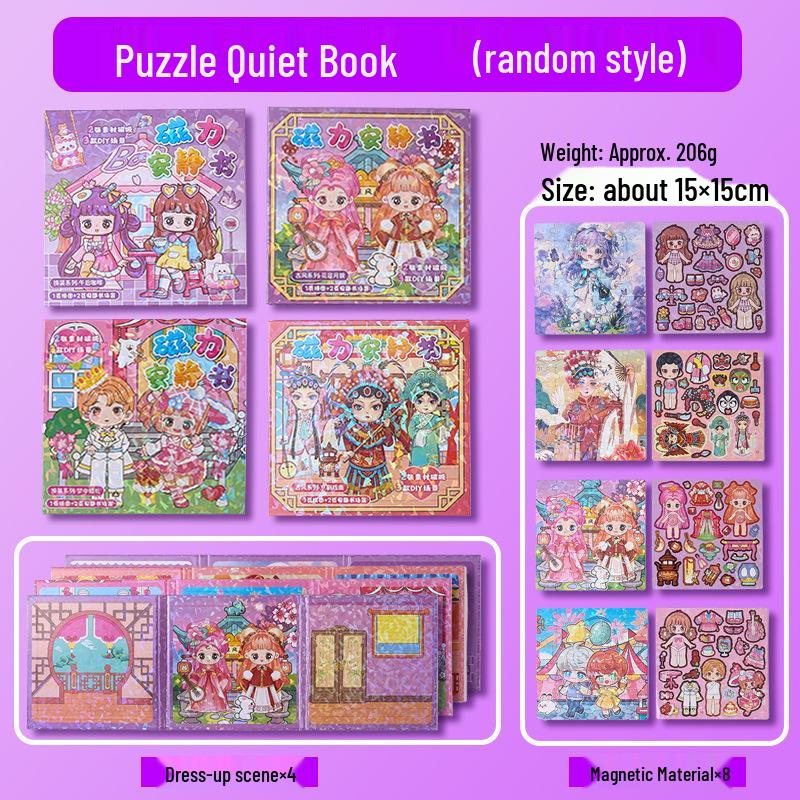 Cute Cartoon Dress-Up Sticker Book for Girls: Kindergarten Gift & Teen Decompression Activity