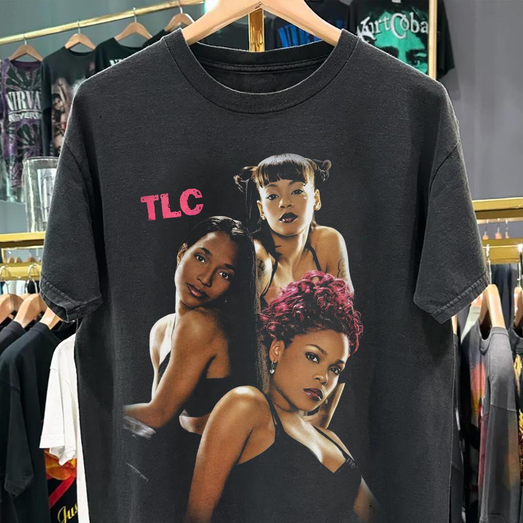 Некрасивая футболка TLC с потертостями Черная XL