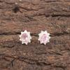 Morganite Gemstone 925 Sterling Silver Jewelry Handcrafted Girls Earrings 0.54" EE-151-7