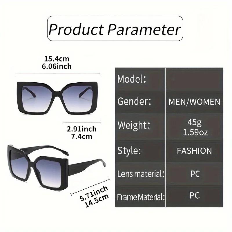 Men'S And Women'S Fashionable New Square-Frame Sunglasses Fashionable Design Luxury Sunglasses Outdoor Eye Protection Glasses