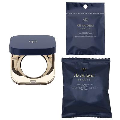 Shiseido Cle de Peau Beaute Тональный кушон Eclat Naturel 14 г с футляром и спонжем Кушон-основа Охра 10 [Набор] SPF25/PA+++ (В наличии)