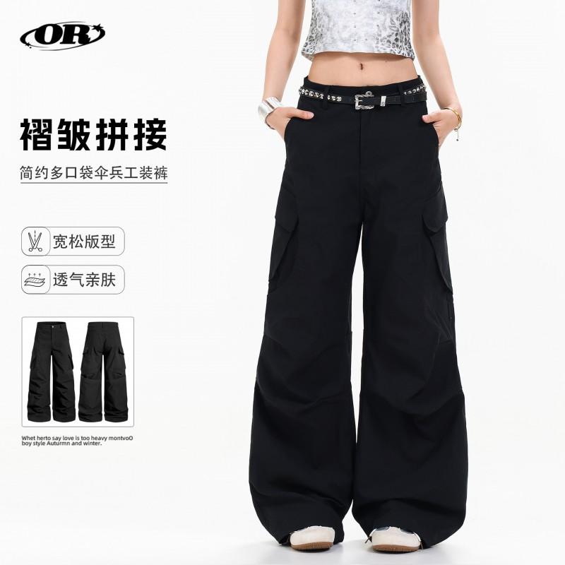 Unisex Straight Fit Cargo Pants Multi Pocket Utility Trousers Casual Workwear Lightweight