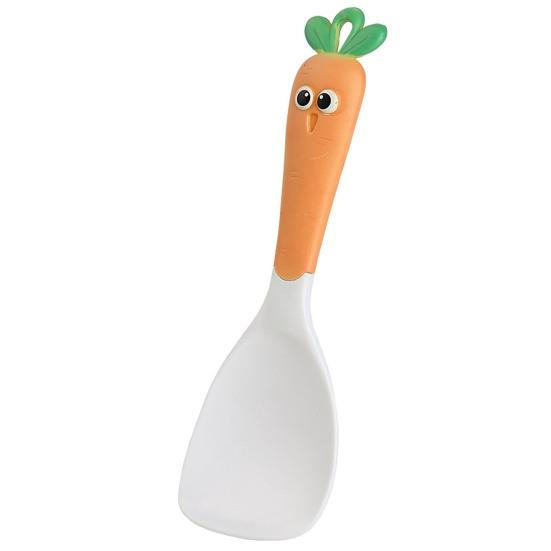 Rice Spoon Non-stick Heat Resistant Long Handle Cartoon Carrot Pattern Rice Spatula Kitchen Accessories