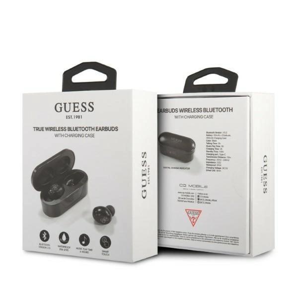 Guess Gutwst31Ek Tws Bluetooth Headphones + Docking Station Black/Black