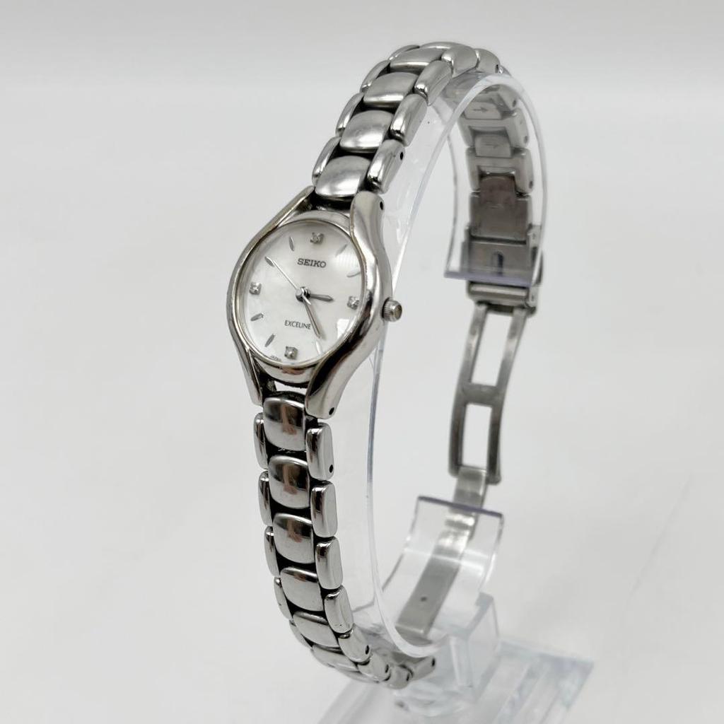 [USED] SEIKO Exceline Round White Diamond 4-Piece Watch