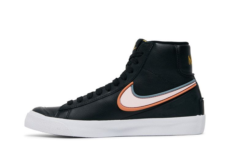 Women's Sneakers Nike Blazer Mid 77 Infinite Black (Women's) Black/Ozone Blue/Healing Orange/Light Arctic Pink