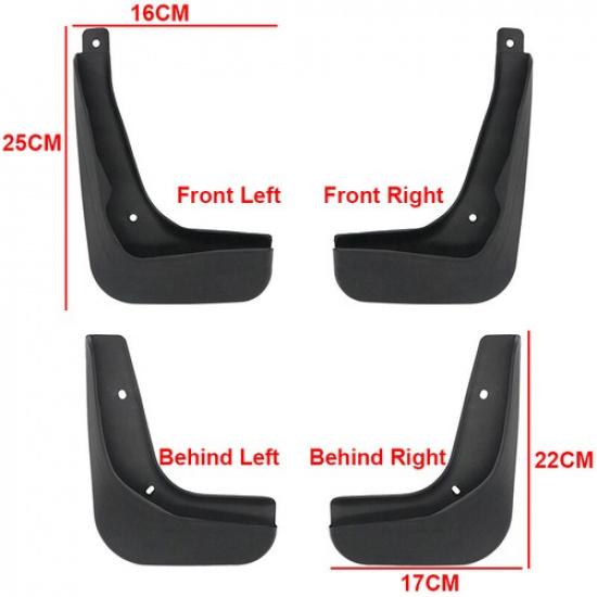 4 PCS For Volkswagen POLO MK5 2010 2011 2012 2013 2014 6R Car Mudguards Mudflaps