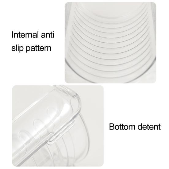 Drink Organizer Free-Standing Kitchen Supply Plastic Countertop Freezer Bottle Storage Rack Transparent Space-saving Regular Fit