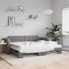 VidaXL Daybed with Pull-out Bed Taupe 80x200 Cm Fabric 3197632