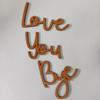 Love You Bye Sign Wooden Wall Art Sign Love Themed Entryway Wall