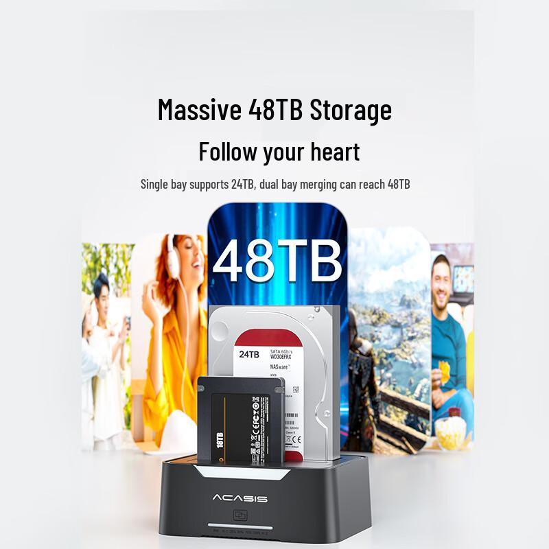 Двухдисковая внешняя док-станция Acasis EC-6104 для жестких дисков