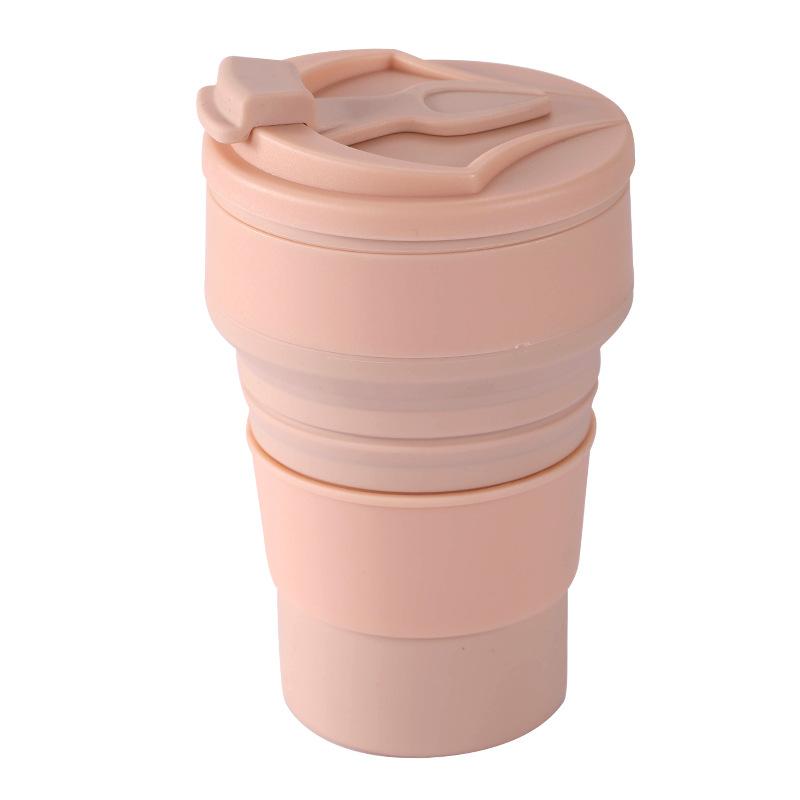 Folding Water Cup Water Cup 350ML Coffee Cup Travel Foldable Silicone Cup Folding Water Cup Food Grade Drinking Cup Tea Cup