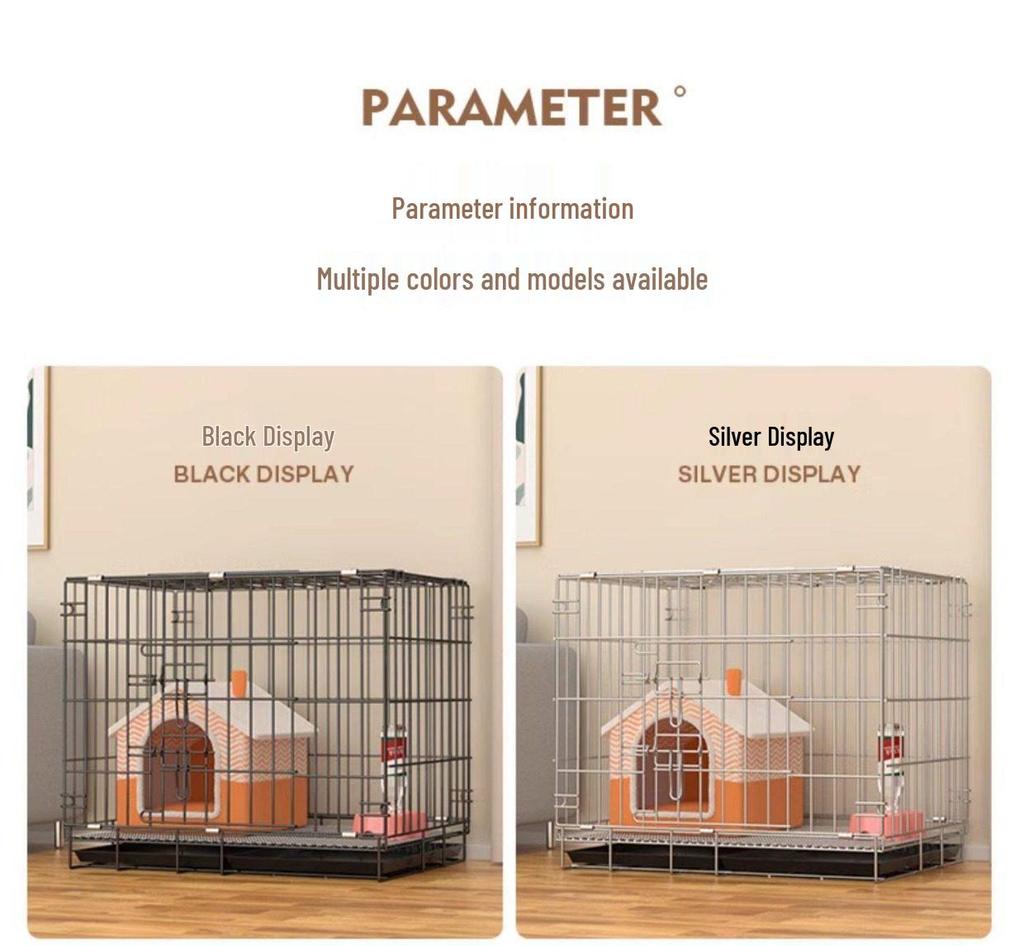 Клетка для собаки среднего/большого размера с туалетом - Загон для питомцев для помещений/улиц для золотистого ретривера, сибы, тедди и котят