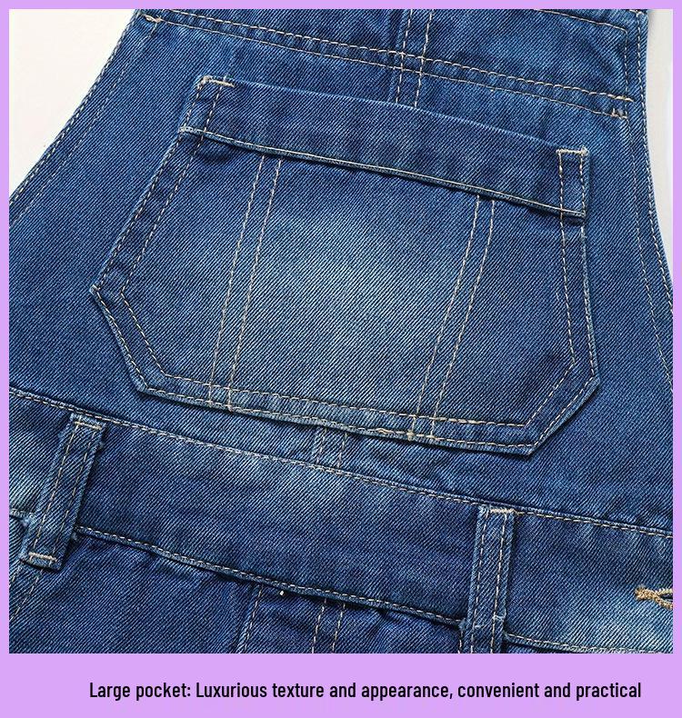 Осеннее джинсовое платье-комбинезон для девочек - Модный европейский и американский стиль для детей