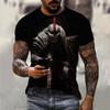Vintage Spartan 3D Printing Graphic T Shirts for Men Short Sleeve Tee Tops Fashion Oversized Streetwear Men's Casual Clothing