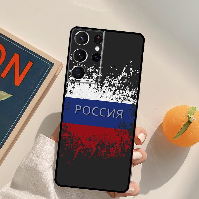 Russia Flag Phone Case For Samsung Galaxy S20 FE S21 S22 S23 Ultra Note 20 Note 10 S8 S9 S10 Plus Cover