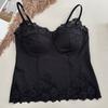 Spicy Girl Style French Style Lace Camisole Sleeveless Fishbone Lace Corset Slim Fit Flower Suspender Vest Spring Summer