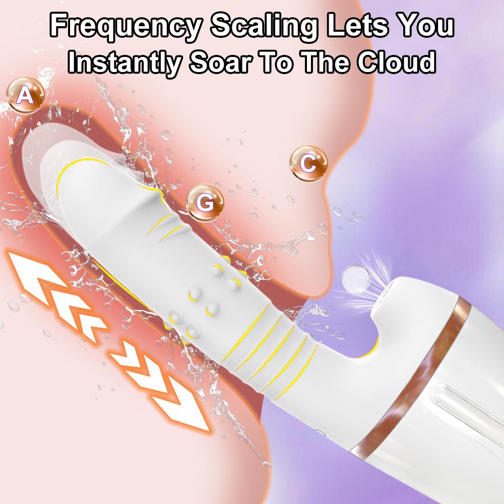 Automatic Telescoping Dildo Sex Machine With Suction Cup Powerful Sucking Vibrator Nipple Clitoris Stimulator Sex Toy for Women
