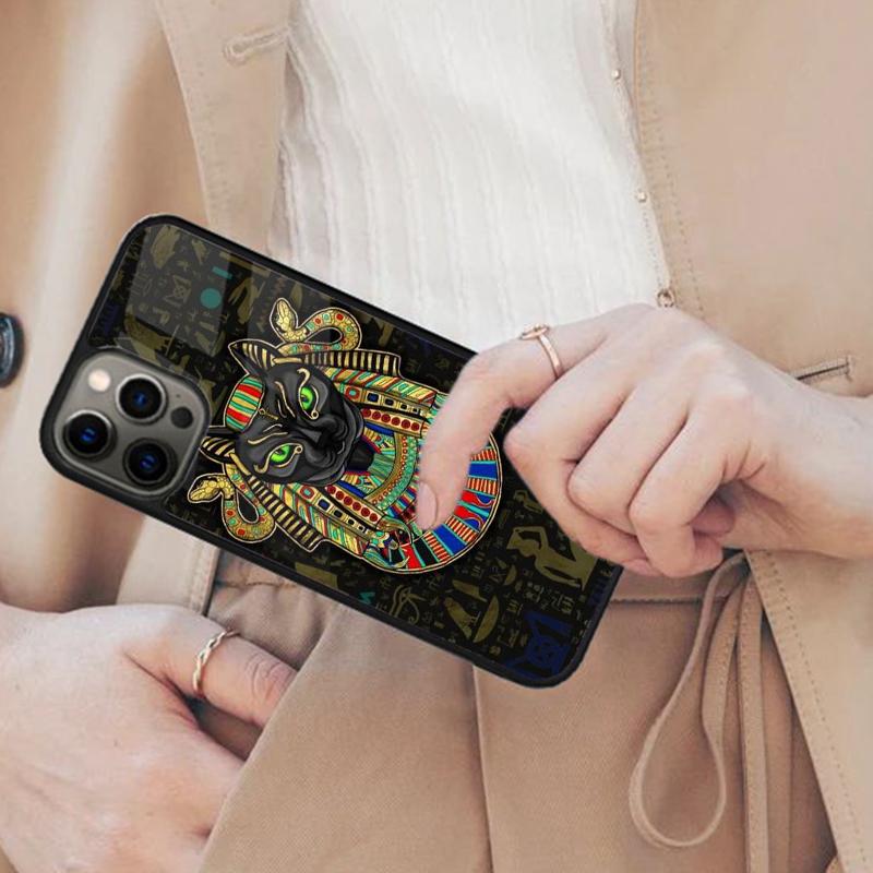 Египет Нефертити Анубис Анх Фараон Магнитный Чехол для Телефона ДЛЯ APPLE iPhone 17 Air 16 14 13 12 Pro Max 15 Plus MagSafe Чехол