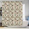 Ice Cream Shower Curtain Cute Dessert Patterned Bathroom Decor Sweet Treat Backdrop Washable Waterproof Home Decoration