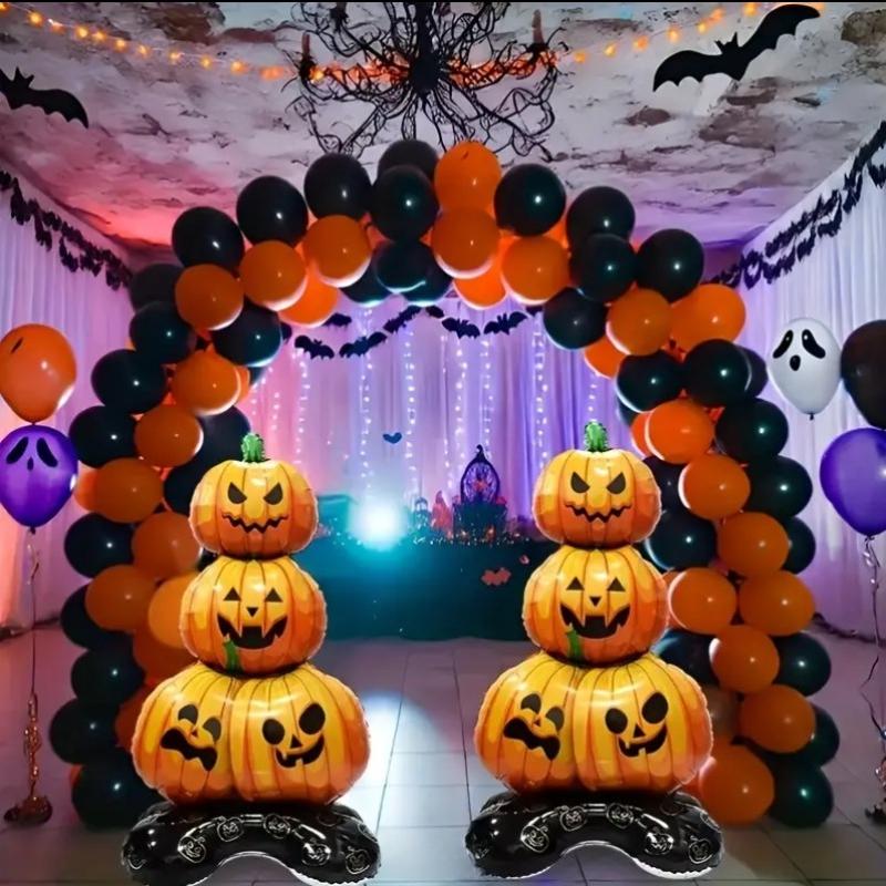 4D Pumpkin Foil Balloon for Halloween Thanksgiving Party Decoration Multi-color Durable Indoor Outdoor ForBirthday Celebration