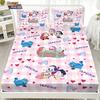 3pcs K-Pop Demon Hunters Print Coreless Bed Sheet Set Multi Size Soft Bed Cover Bedroom Bedding Decoration Machine Washable