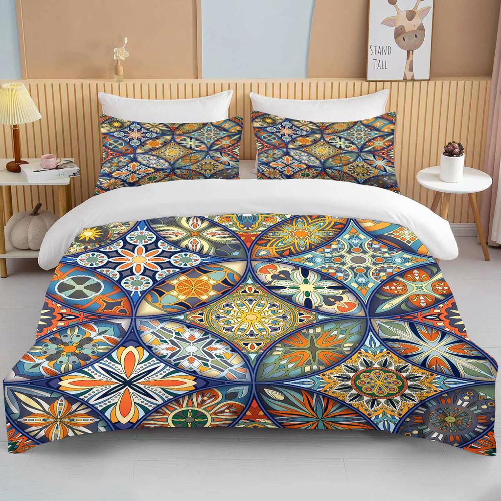 10 Размеров Комплект Постельного Белья с Принтом Мандалы Мультяшный Аниме Пододеяльник Покрывало для Одеяла Мальчики Девочки Дети Взрослые Полуторный Кинг Подарки