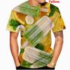 Men's Popsicle T-shirt Food 3D T Shirt 3D Printing Rabbit Pattern Men's T-shirt Casual Funny Street Personality T-shirt